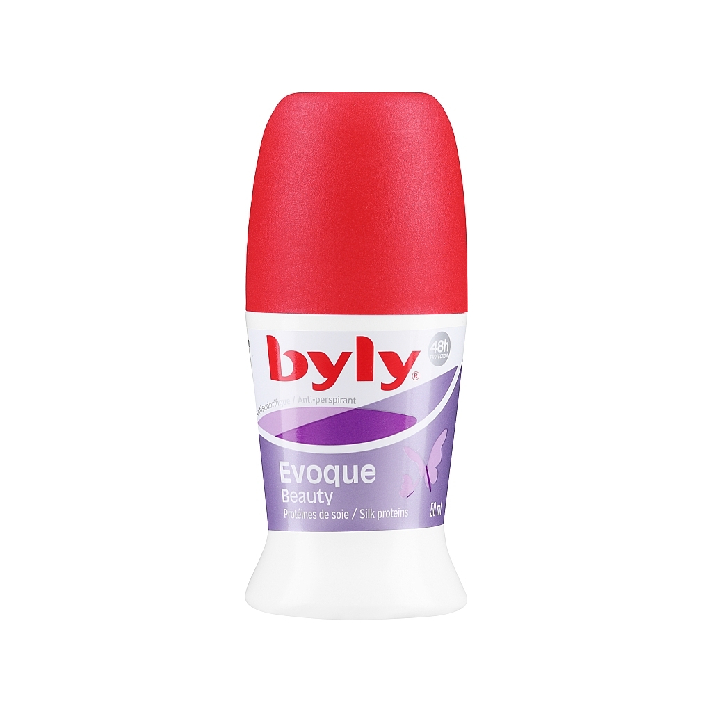 Антиперспірант Byly Evoque Кульковий з протеїнами шовку Захист 48 годин для чутливої жіночої шкіри 50 мл (8411104009295)