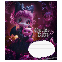 School notebook Gothic cats 12 sheets cell (012-3531K)