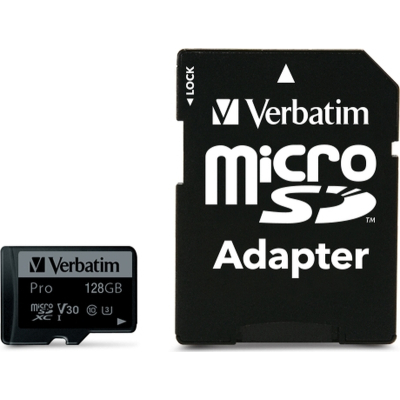 Карта пам'яті Verbatim 128GB microSDXC class 10 UHS-I PRO (47044)
