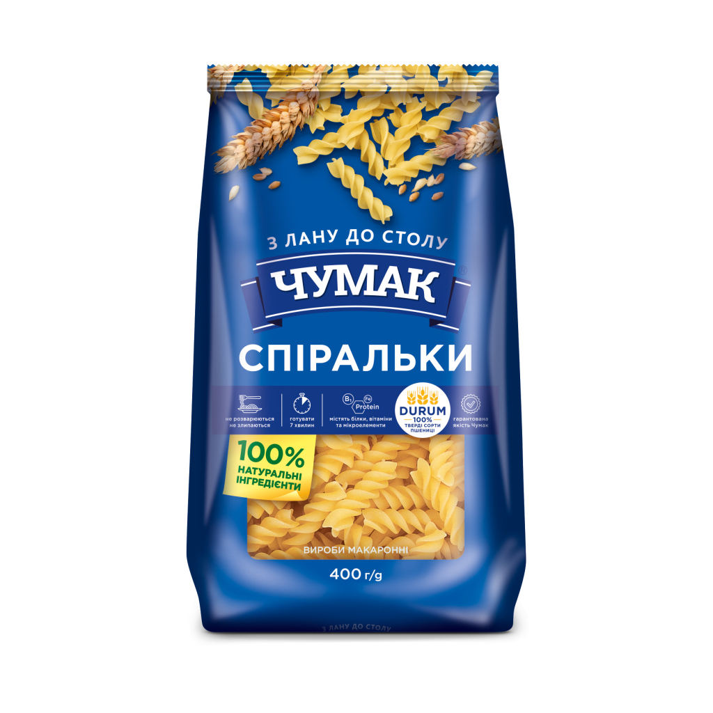 Макарони Чумак Спіральки 400 г (4820156766416)