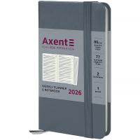 Тижневик Axent датований 2026 Pocket Strong 90х150, сірий (8508-26-62-A)