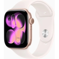 Смарт-годинник Apple Watch Series 11 GPS + Cellular 46mm Rose Gold Aluminium Case with Light Blush Sport Band - S/M (MFCG4RK/A)