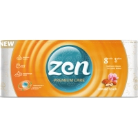 Toilet paper Zen Premium Care Almond Touch 3 layers 8 rolls (5944582100053)