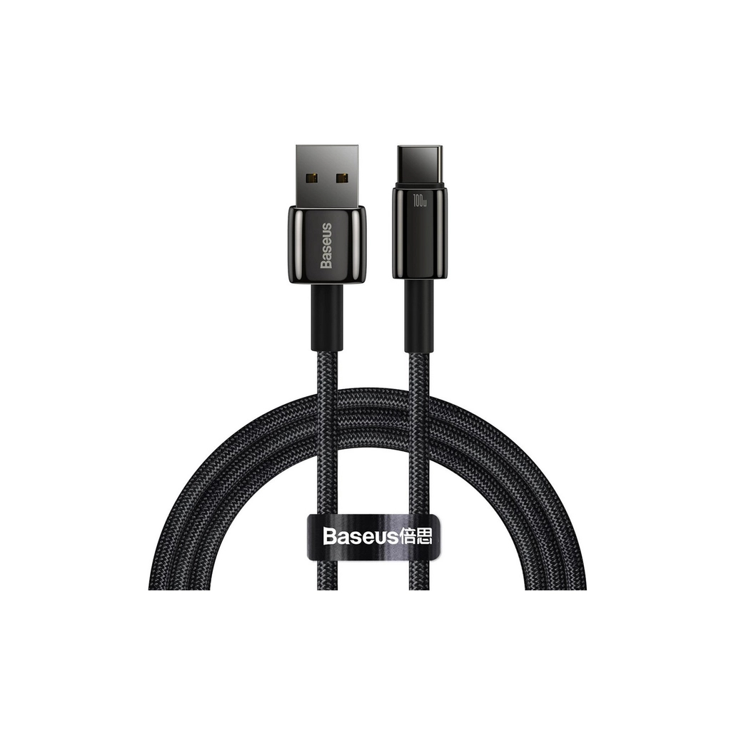 Дата кабель USB 2.0 AM to USB-C 1.0m 100W black Baseus (CAWJ000001)