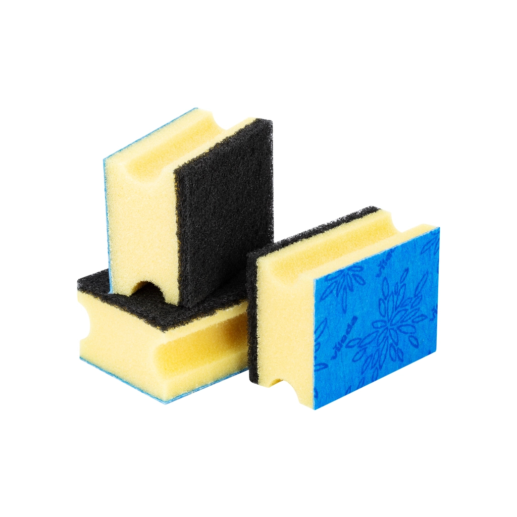 Губки кухонні Vileda Glitzi Plus Для сильно забрудненого посуду 3 шт. (4003790001444)