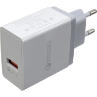 Зарядний пристрій Patron USB QC3.0 2.4A white (PN-QC3-220V-W)