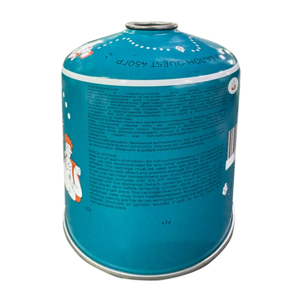 Газовий балон Quest 450 г різьбове з'єднання (набір 12 шт) (Q-G450_12) Газовий балон Quest 450 г різьбове з'єднання (набір 12 шт) (Q-G450_12)