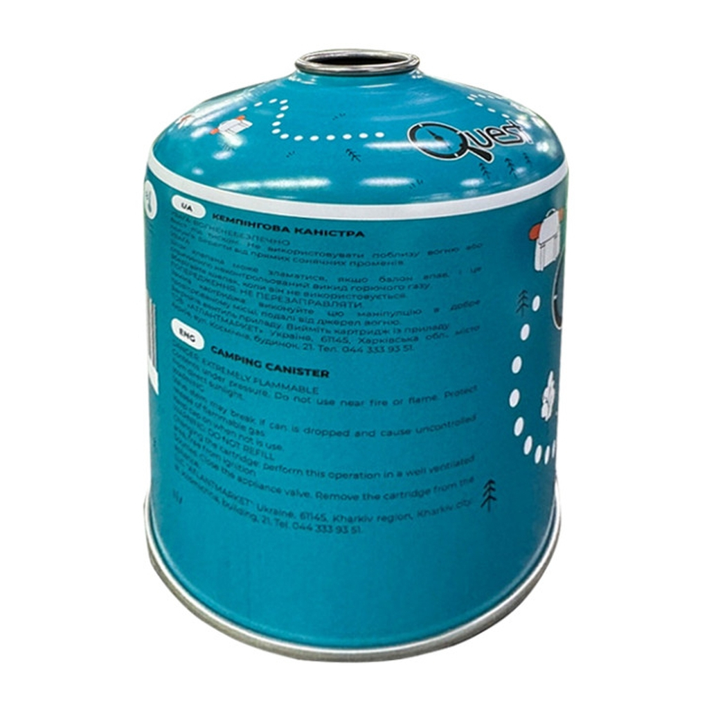 Газовий балон Quest 450 г різьбове з'єднання (набір 12 шт) (Q-G450_12)