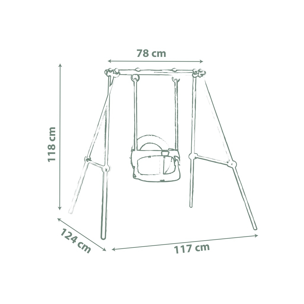 Гойдалка дитяча Smoby Life металева на опорах, , 117x124x118см, 6 міс.+ (7600830306)