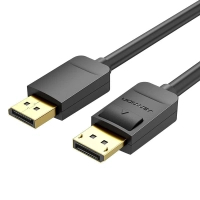 Кабель мультимедійний DisplayPort M to DisplayPort M 1.5m black VENTION (HACBG)