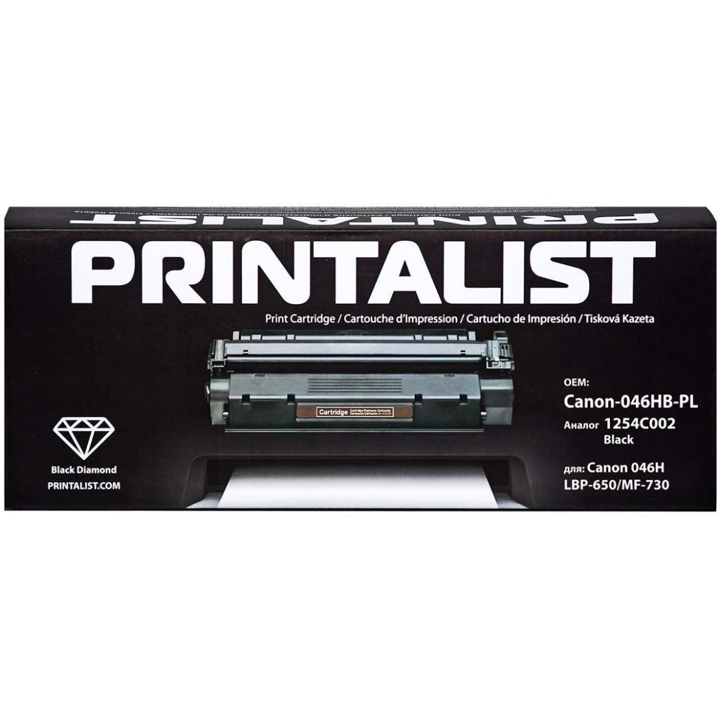 Картридж Printalist Canon 046H, LBP-650/MF-730 1254C002 6K Black (Canon-046HB-PL)