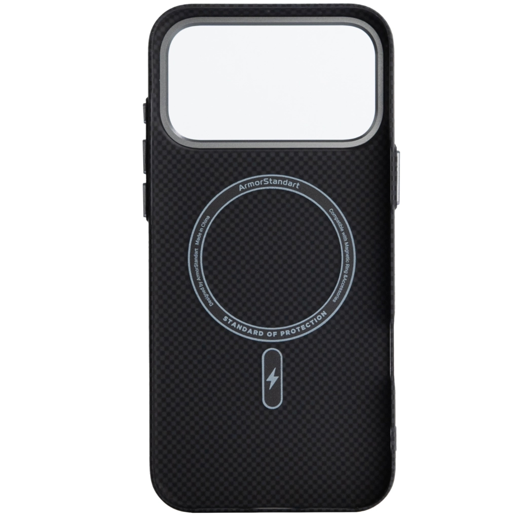 Чохол до мобільного телефона Armorstandart LikeCarbon2 MagCase Apple iPhone 17 Pro Max Kevlar Black (ARM88377)