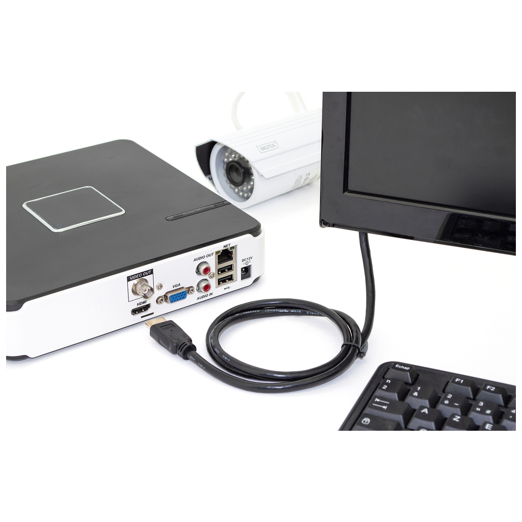 Кабель мультимедійний HDMI M to HDMI M 5.0m 4K60Hz Ethernet black Digitus (DK-330123-050-S) Кабель мультимедійний HDMI M to HDMI M 5.0m 4K60Hz Ethernet black Digitus (DK-330123-050-S)