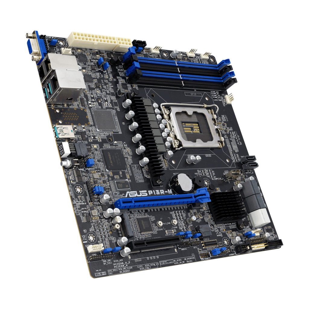 Серверна материнська плата ASUS P13R-M s1700 C262 4xDDR5 M.2 mATX (90SB0C70-M0UAY1)