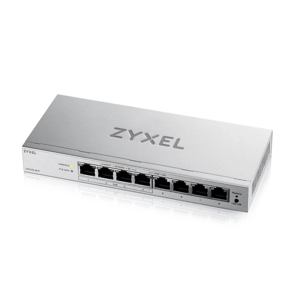 Комутатор мережевий ZyXel GS1200-8HP v3 (GS1200-8HPV3-EU0101F)