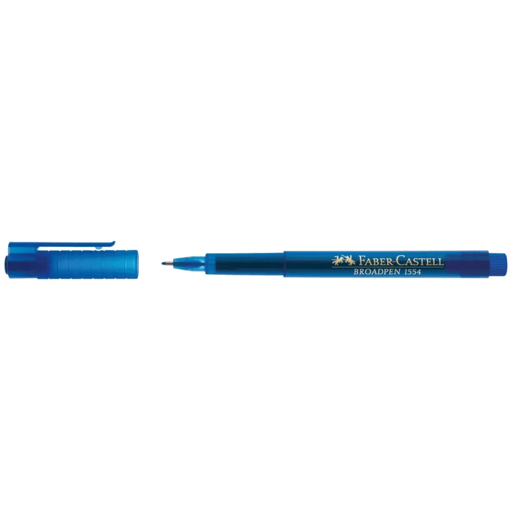 Лайнер Faber-Castell BROADPEN 1554 синій, 0,8 мм (25791)