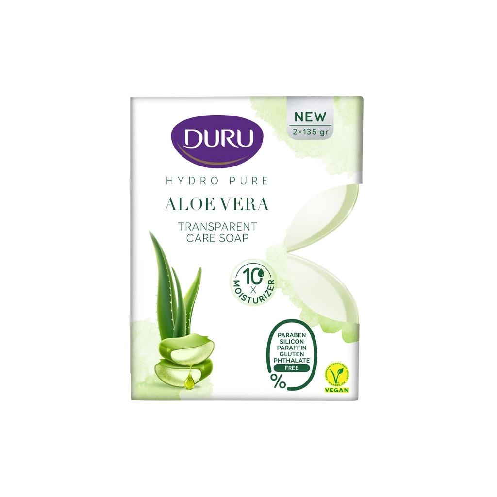 Тверде мило Duru Hydro Pure Екстракт алое вера 2 х 135 г (8690506541491)