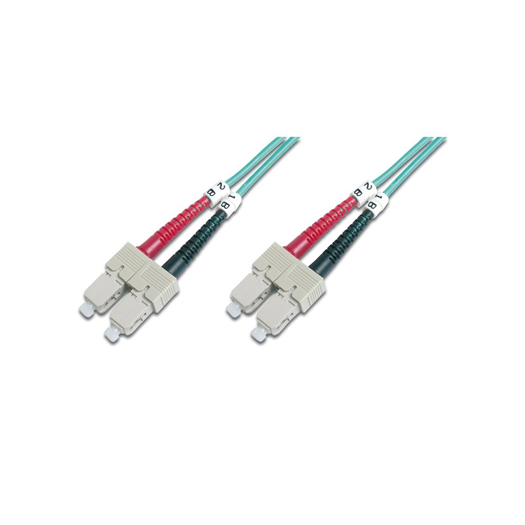 Оптичний патчкорд Digitus SC/UPC-SC/UPC, 50/125, MM, OM3, duplex, 3м (DK-2522-03/3)