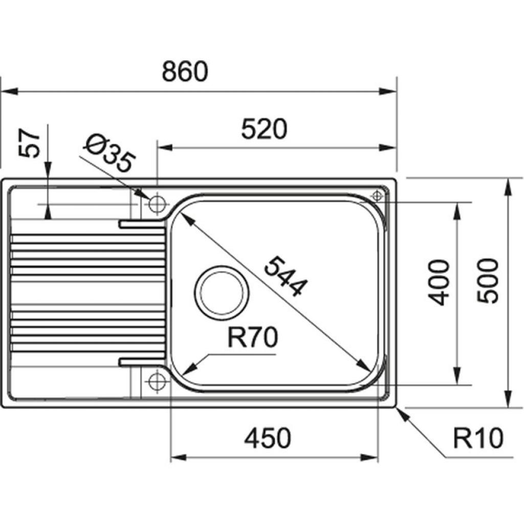 Мийка кухонна Franke Smart SRX 611-86 XL (101.0456.705)