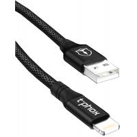 Дата кабель USB 2.0 AM to Lightning 1.2m Speed T-L810 Black T-Phox (T-L810 Black)