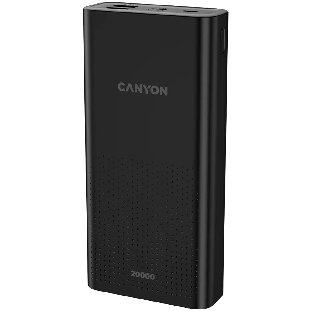 Повербанк Canyon 20000mAh, Input 5V/2A, Output 5V/2.1A(Max), Black (CNE-CPB2001B) Повербанк Canyon 20000mAh, Input 5V/2A, Output 5V/2.1A(Max), Black (CNE-CPB2001B)