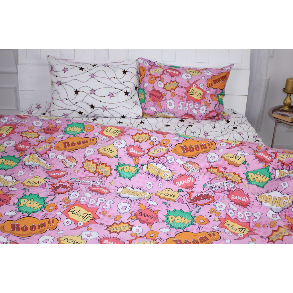 Постільна білизна MirSon Бязь 17-0512 Bombs pink Сімейний 160x220 (2200003636284)