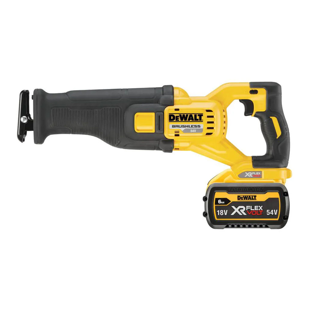 Шабельна пила DeWALT 54В XR FLEXVOLT Li-lon 2 Аг, 0 - 3000 ход/хв, 3.54 кг, кейс TSTAK (DCS389T2) Шабельна пила DeWALT 54В XR FLEXVOLT Li-lon 2 Аг, 0 - 3000 ход/хв, 3.54 кг, кейс TSTAK (DCS389T2)