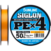 Cord Sunline Siglon PE n4 150m 3.0/0.296mm 50lb/22.0kg Orange (1658.09.38)