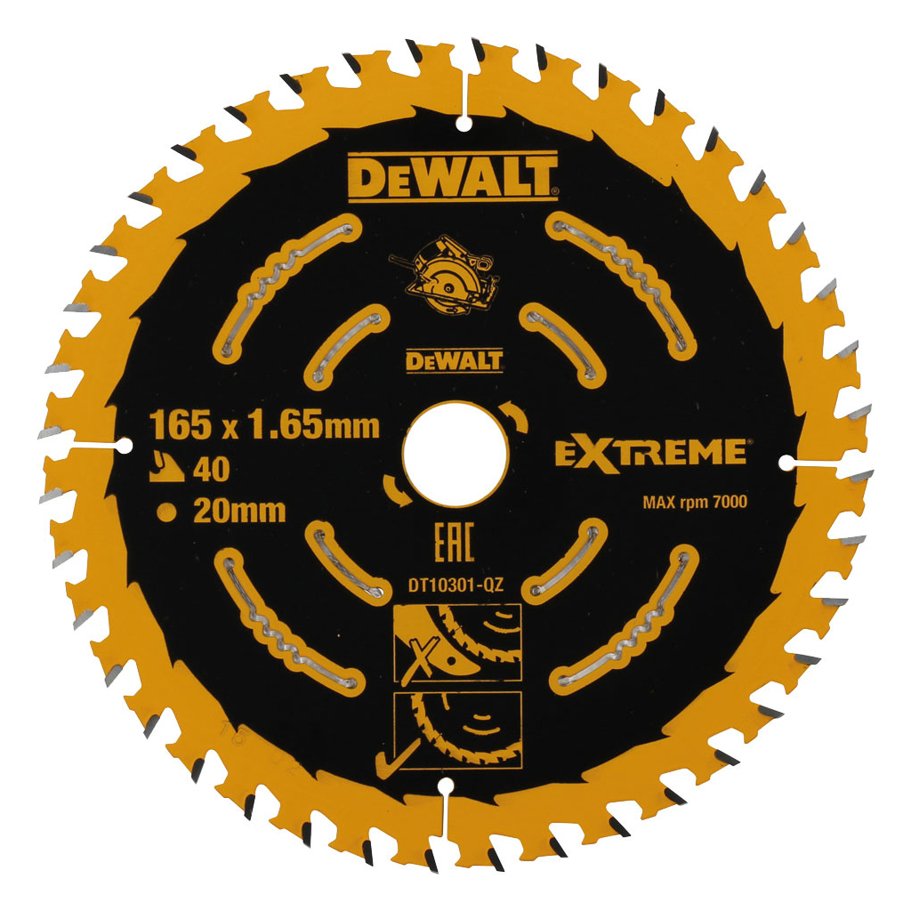 Диск пильний DeWALT EXTREME , 165 х 20, 40 z, ATB, 18 гр. (DT10301) Диск пильний DeWALT EXTREME , 165 х 20, 40 z, ATB, 18 гр. (DT10301)