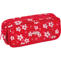 Пенал Cool For School Flowers 2 відділення Червоний (CF86631)
