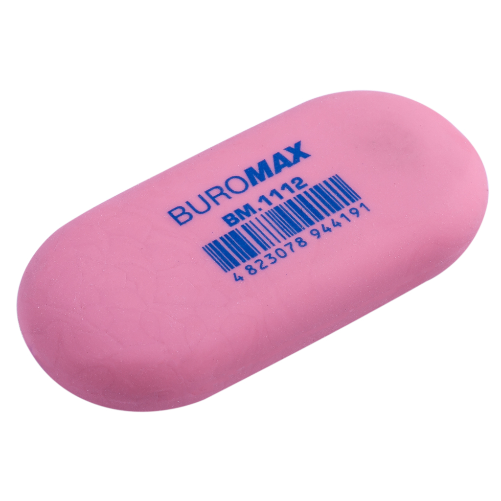 Гумка Buromax овальна, 49x23x9 мм синт.каучук, асорті кольорів (BM.1112)