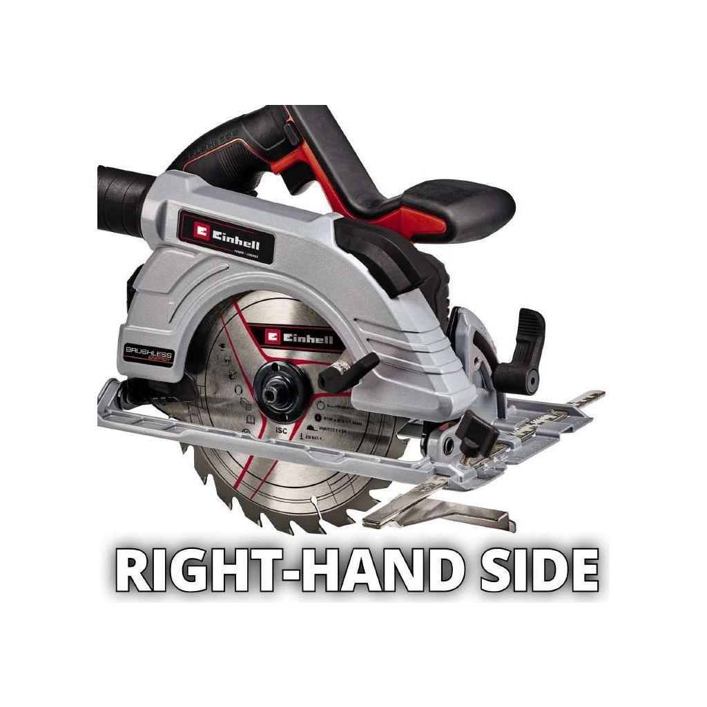 Дискова пила Einhell TE-CS 18/190 Li BL - Solo акум., PXC, 18В, диск 190х20 мм (без АКБ та ЗП) (4331210)