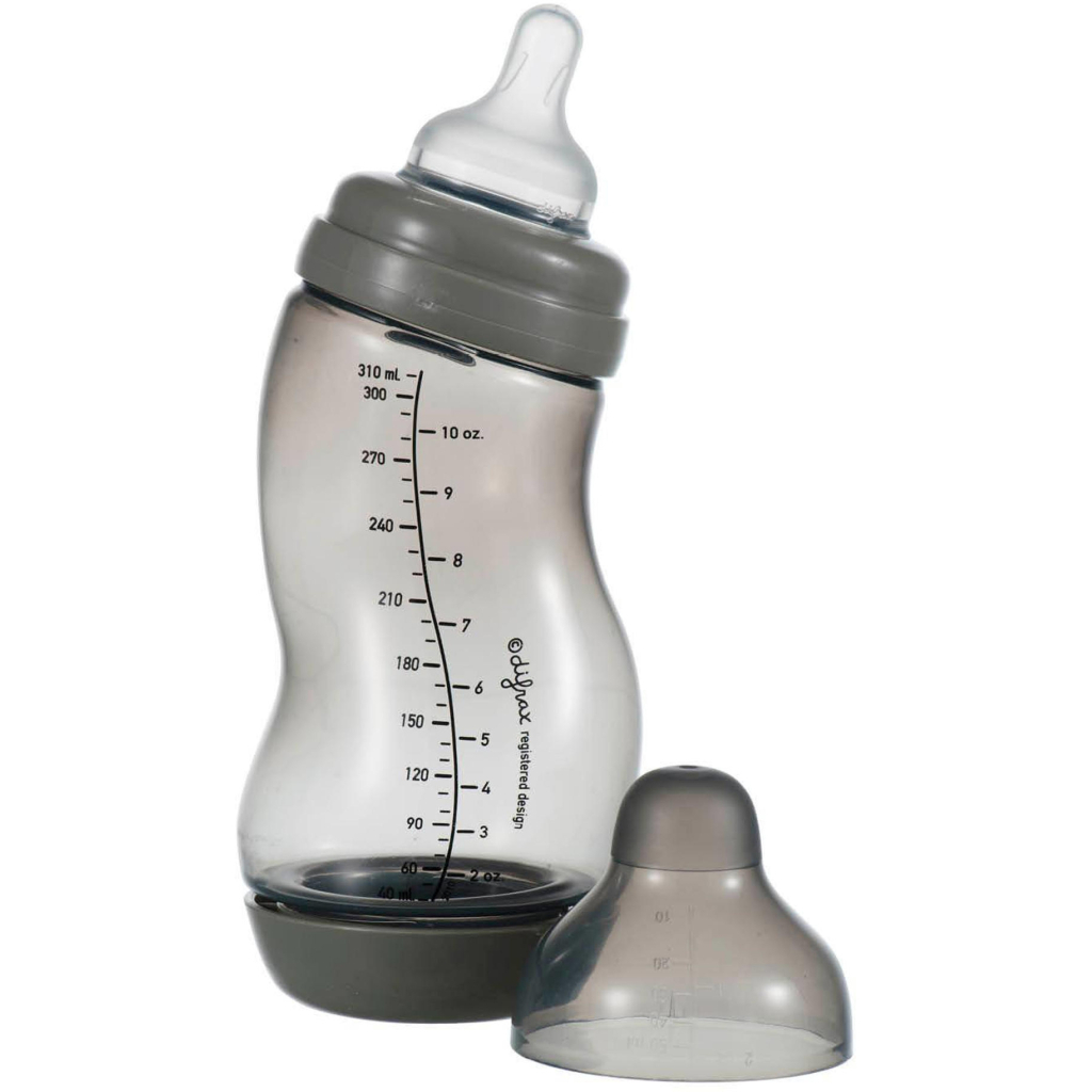 Пляшечка для годування Difrax S-bottle Wide із силіконовою соскою, 310 мл (707 Clay)