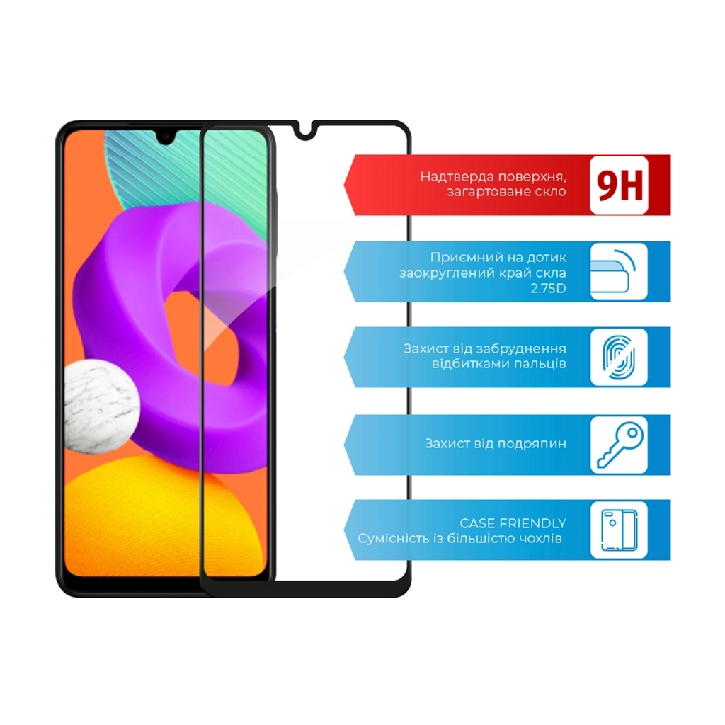 Скло захисне ACCLAB Full Glue Samsung M22 (1283126517518)
