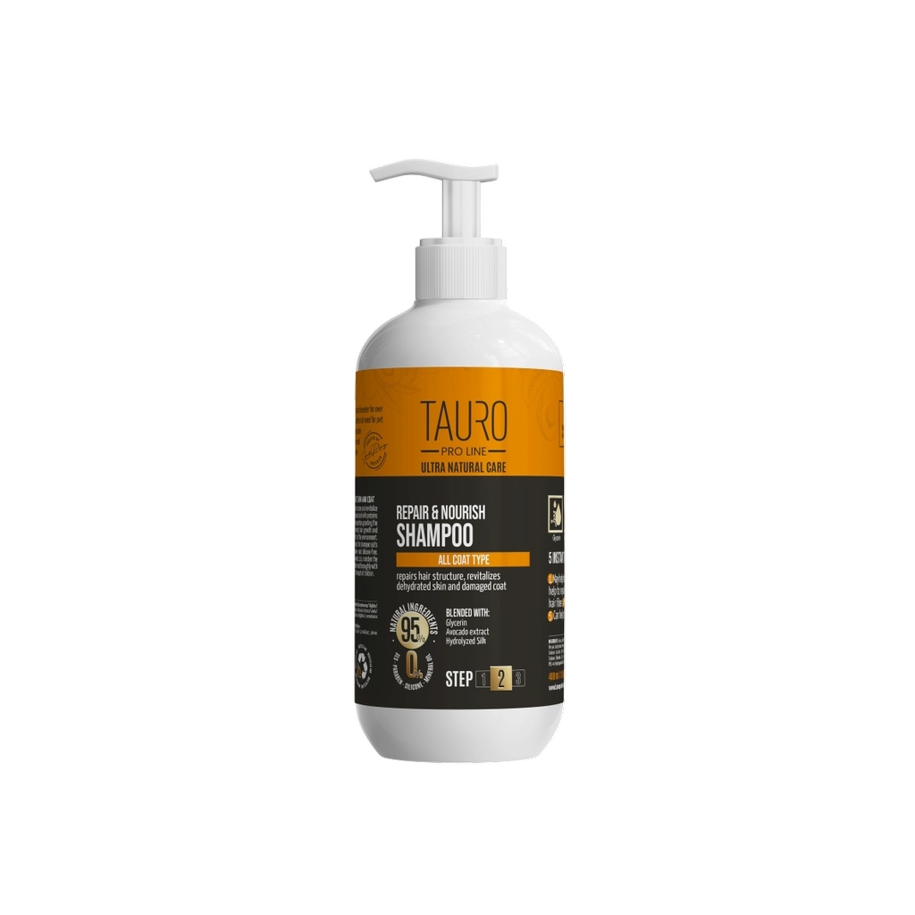 Шампунь для тварин Tauro Pro Line Ultra Natural Care Repair and Nourish 400 мл (TPL63602)