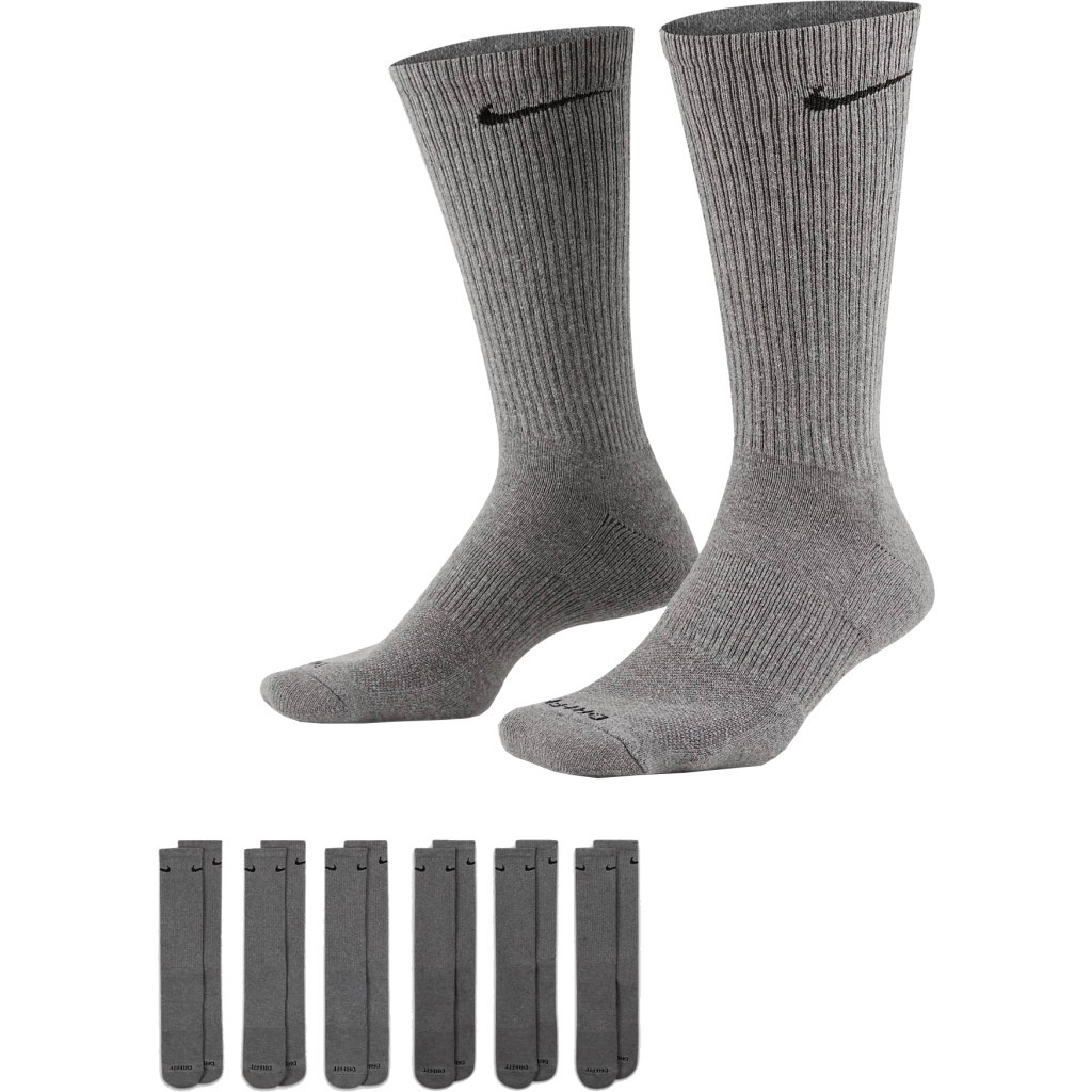 Шкарпетки Nike U NK ED PLS CSH CRW 6PR-132 SX6897-065 38-42 6 пар Сірі (195241138695)
