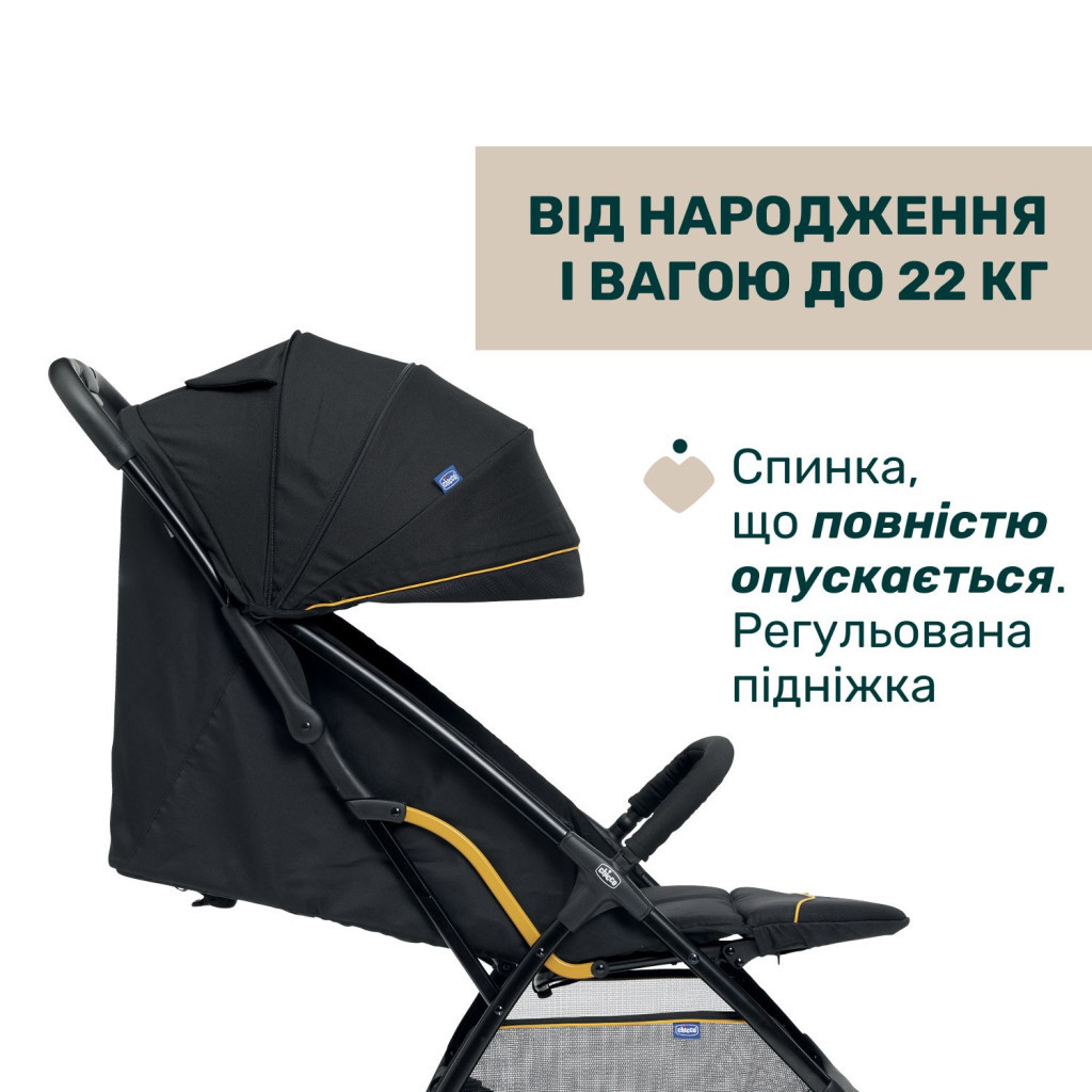 Коляска Chicco Glee Stroller чорна (8058664173587) (87068.73)