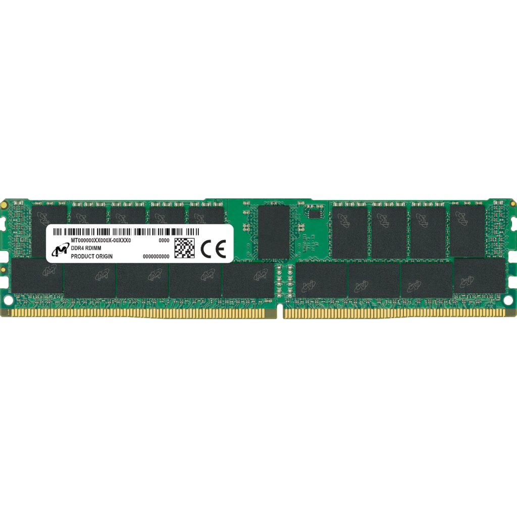 Модуль пам'яті для сервера Micron DDR4 RDIMM 32GB 1Rx4 3200 CL22 (16Gbit) (Single Pack) (MTA18ASF4G72PZ-3G2R)