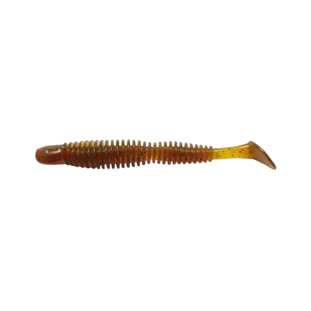 Силікон рибальський Reins Bubbling Shad 4" 565 Motor Oil Green Flake (8 шт/уп.) (1552.03.49)