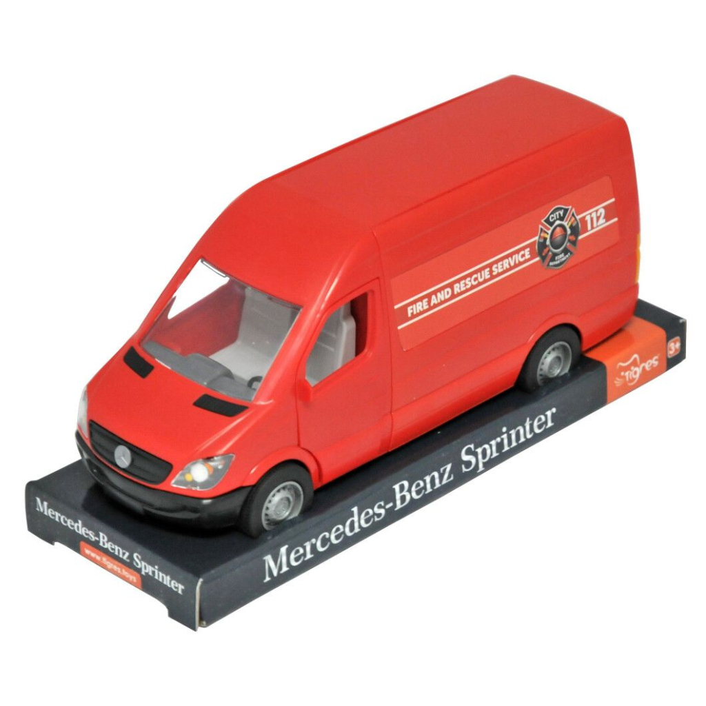 Спецтехніка Tigres Mercedes-Benz Sprinter вантажний (червоний ) на планшетці (39701)