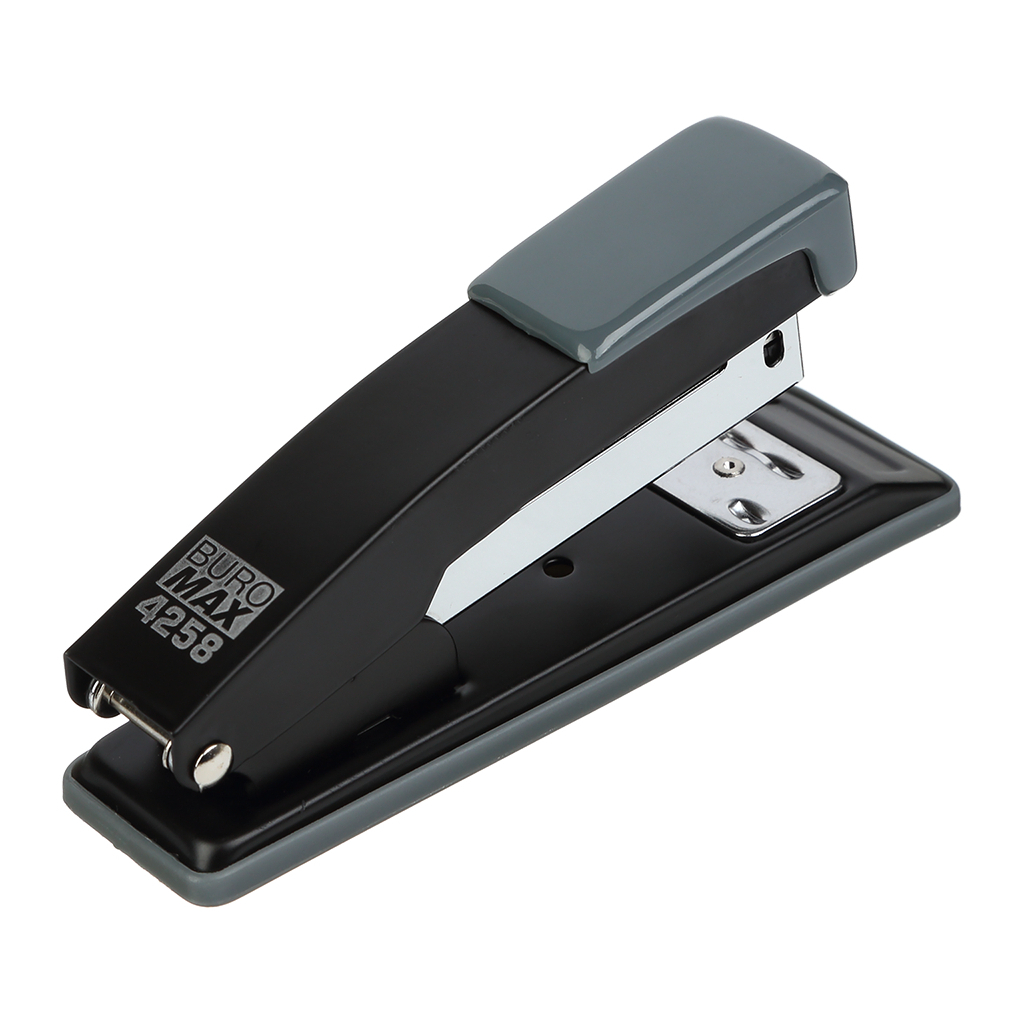 Степлер Buromax металевий, JOBMAX, 20 аркушів, (скоби №24; 26), 112 х 44 х 34 мм, чорний (BM.4258-01)
