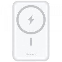 Батарея універсальна Choetech Magnetic Wireless 10000mAh 20W, PD,QC/3.0, USB-A, USB-C, White (B663-ACWH)