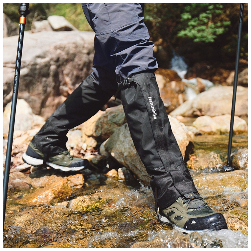 Бахіли туристичні Naturehike Водонепроникні CNK2450DS011, розмір L, чорні (6975641889724)
