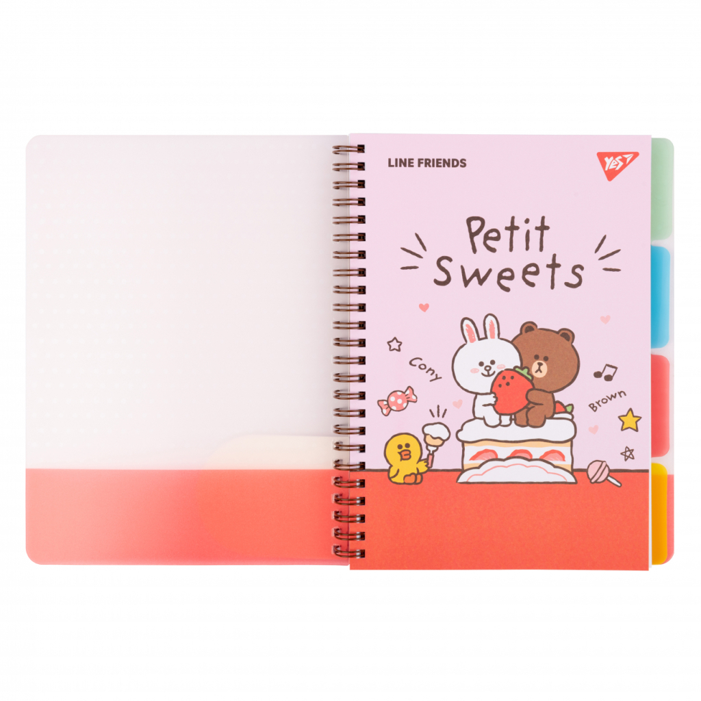Зошит Yes А5 Line Friends пластикова обкладинка 80 аркушів, лінія (765737)