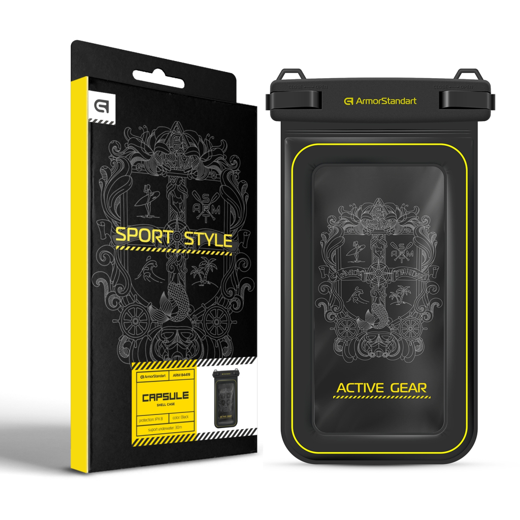 Чохол до мобільного телефона Armorstandart Waterproof Capsule Shell Black (ARM84419) Чохол до мобільного телефона Armorstandart Waterproof Capsule Shell Black (ARM84419)
