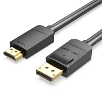 Кабель мультимедійний DisplayPort M to HDMI M 1.5m black VENTION (HADBG)