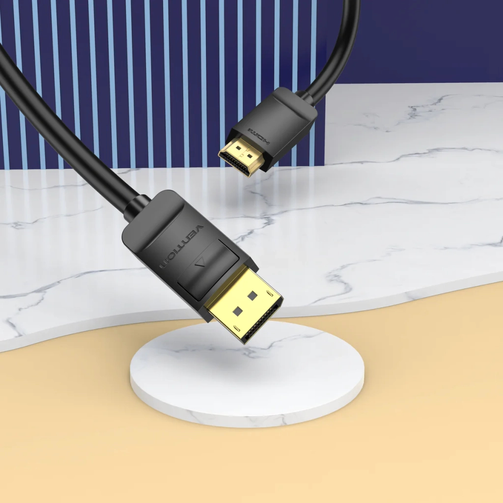 Кабель мультимедійний DisplayPort M to HDMI M 1.5m 1080p60Hz black Vention (HADBG) Кабель мультимедійний DisplayPort M to HDMI M 1.5m 1080p60Hz black Vention (HADBG)