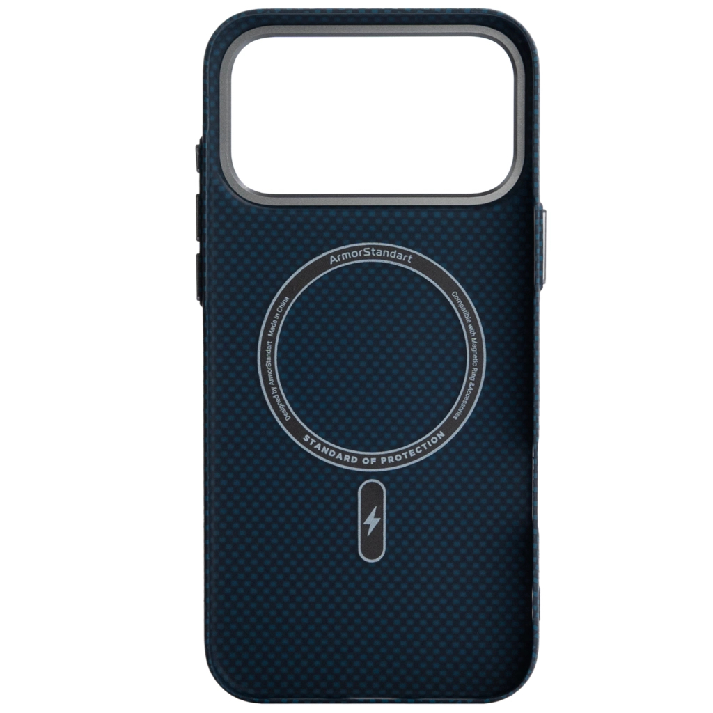 Чохол до мобільного телефона Armorstandart LikeCarbon2 MagCase Apple iPhone 17 Pro Max Kevlar Dark Blue (ARM88553)