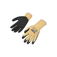 Protective gloves Tolsen cotton lining covered with foamed latex yellow XXL (11) (45309)