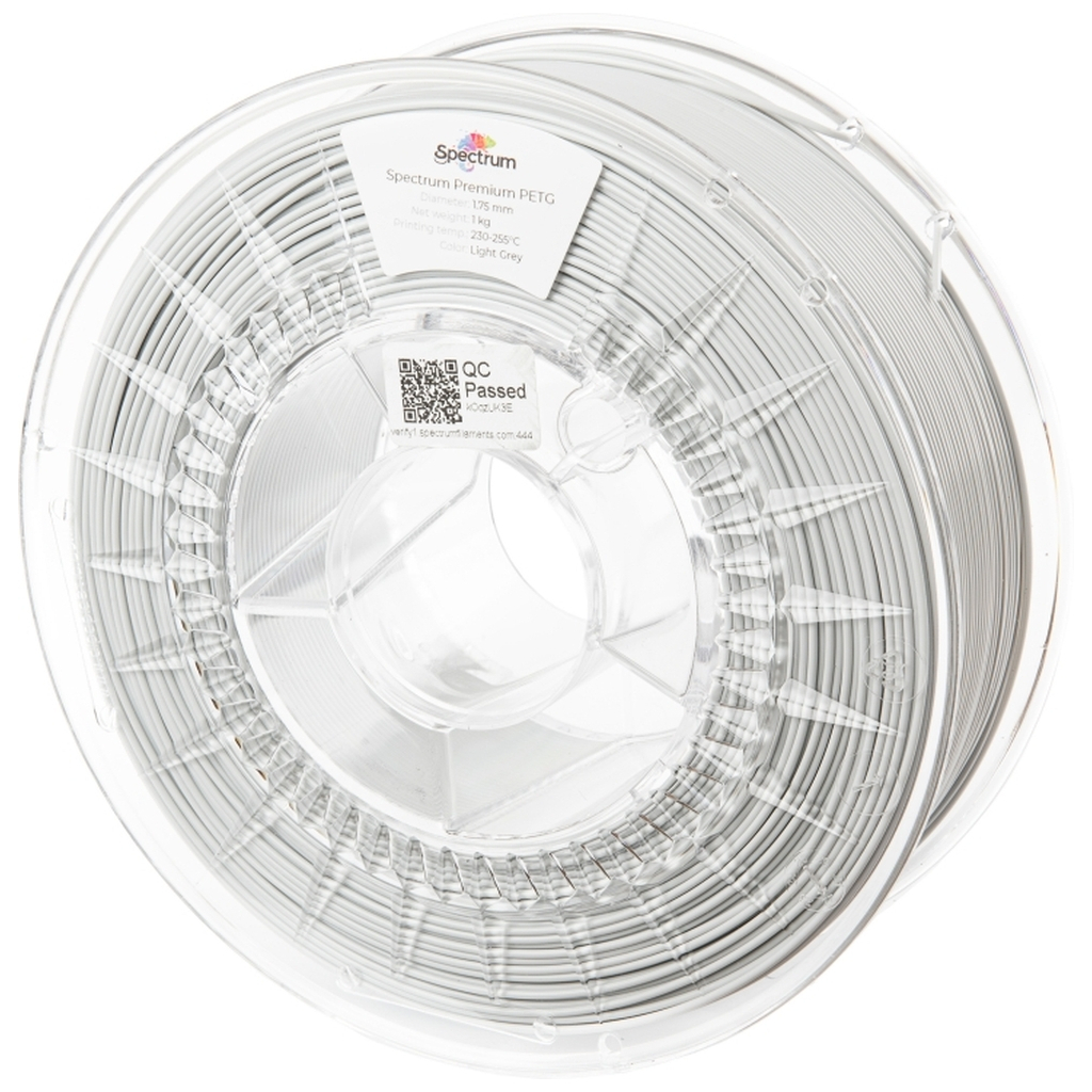 Пластик для 3D-принтера Spectrum PET-G Premium 1.75mm 1kg Grey Light, RAL7035 (80600)